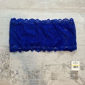 Intimately Free People Royal Blue Lace Bandeau Bra